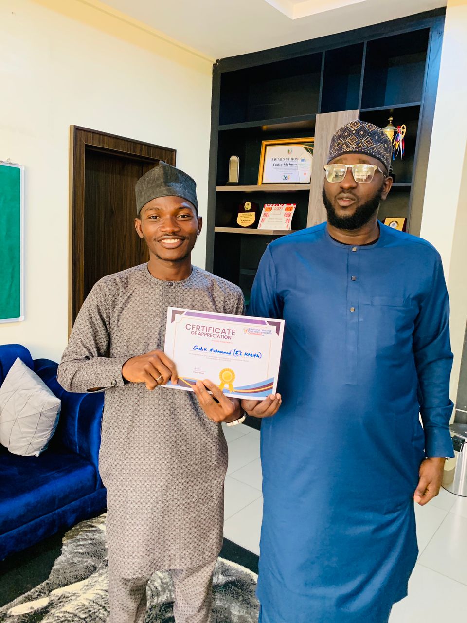 Certificate of Appreciation presentation